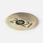 Gelukkig Chinees Metaal Ox Nieuwjaar 2021 PP Papieren Bordje (Gekanteld)