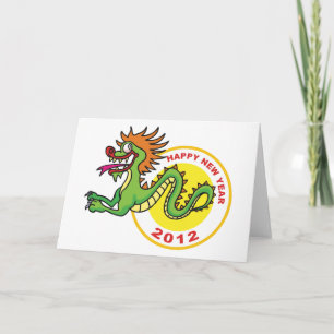 Gelukkig Chinees Nieuwjaar 2012 Feestdagen Kaart