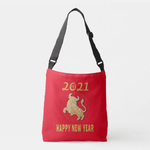 Gelukkig Chinees nieuwjaar 2021 Crossbody Tas