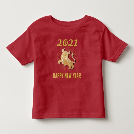 Gelukkig Chinees nieuwjaar 2021 Kinder Shirts (Voorkant)