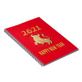 Gelukkig Chinees nieuwjaar 2021 Notitieboek (Rechterzijde)