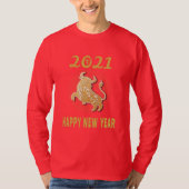 Gelukkig Chinees nieuwjaar 2021 T-shirt (Voorkant)