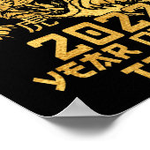 Gelukkig Chinees nieuwjaar 2022 Jaar van de tijger Poster (Hoek)