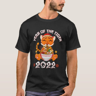 Gelukkig Chinees nieuwjaar 2022 van de tijger Mann T-shirt