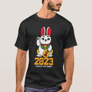 Gelukkig Chinees nieuwjaar 2023 Jaar van de konijn T-shirt