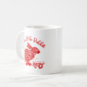 Gelukkig Chinees nieuwjaar 2023, Jaar van het koni Koffiemok (Voorkant links)