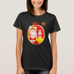 Gelukkig Chinees nieuwjaar 2023 van de konijnenzod T-shirt