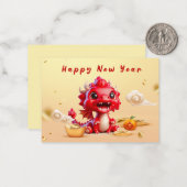 Gelukkig Chinees Nieuwjaar 2024 Notitiekaartje (Voorkant / Achterkant in situ)