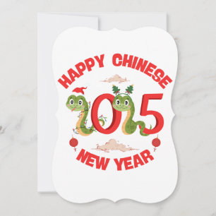 Gelukkig Chinees Nieuwjaar 2025 Jaar van de Slang Kaart
