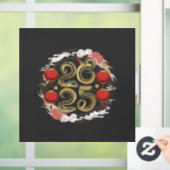 Gelukkig Chinees Nieuwjaar 2025 Slangencultuur Raamsticker (Huis)