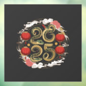 Gelukkig Chinees Nieuwjaar 2025 Slangencultuur Raamsticker (Vel 3)