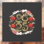 Gelukkig Chinees Nieuwjaar 2025 Slangencultuur Raamsticker (Vel 2)