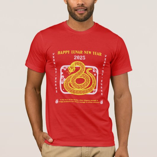 Gelukkig Chinees Nieuwjaar 2025 T-shirt (Voorkant)