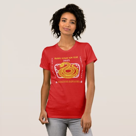 Gelukkig Chinees Nieuwjaar 2025 T-shirt (Voorkant volledig)