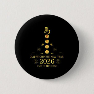 Gelukkig Chinees Nieuwjaar 2026 - Jaar Van Het Paa Ronde Button 5,7 Cm