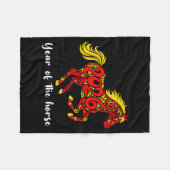 Gelukkig Chinees Nieuwjaar 2026 Jaar Van Het Paard Fleece Deken (Voorkant (Horizontaal))
