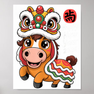Gelukkig Chinees Nieuwjaar 2026 Jaar Van Het Paard Poster