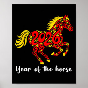 Gelukkig Chinees Nieuwjaar 2026 Jaar Van Het Paard Poster