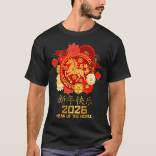 Gelukkig Chinees Nieuwjaar 2026 Jaar Van Het Paard T-shirt