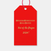 Gelukkig Chinees nieuwjaar Cadeaulabel (Achterkant)