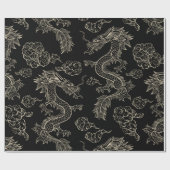 Gelukkig Chinees Nieuwjaar draak krijger Cadeaupapier (Vlak)