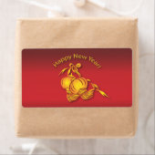 Gelukkig Chinees nieuwjaar! Etiket (Insitu)