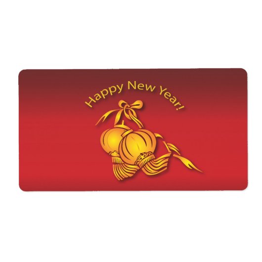 Gelukkig Chinees nieuwjaar! Etiket (Voorkant)