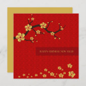 Gelukkig Chinees nieuwjaar Feestdagenkaart (Voorkant / Achterkant)