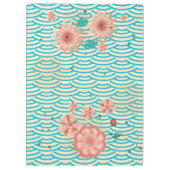 Gelukkig Chinees Nieuwjaar Goud  Pioenenbloemen Klembord (Achterkant)