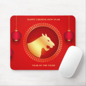 Gelukkig Chinees nieuwjaar (Jaar van de Tijger) Muismat (Met muis)