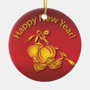 Gelukkig Chinees Nieuwjaar! Keramisch Ornament