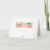 Gelukkig Chinees Nieuwjaar Lentebloemen Decoratie Kaart (Achterkant)