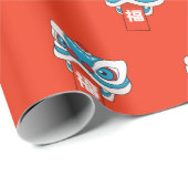 Gelukkig Chinees Nieuwjaar - Lion Dance Cadeaupapier (Rol Hoek)