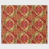 Gelukkig Chinees Nieuwjaar modern Aziatisch patroo Cadeaupapier (Vlak)