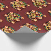 Gelukkig Chinees Nieuwjaar modern Aziatisch patroo Cadeaupapier (Hoek)