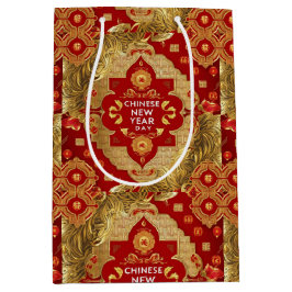 Gelukkig Chinees Nieuwjaar modern Aziatisch patroo Medium Cadeauzakje