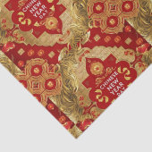 Gelukkig Chinees Nieuwjaar modern Aziatisch patroo Tissuepapier (Detail)