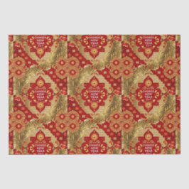 Gelukkig Chinees Nieuwjaar modern Aziatisch patroo Tissuepapier