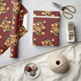 Gelukkig Chinees Nieuwjaar moderne Aziatische patr Cadeaupapier