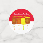 Gelukkig Chinees Nieuwjaar Pig Lantaarn 2019 Red G Confetti (Kleine voorkant)