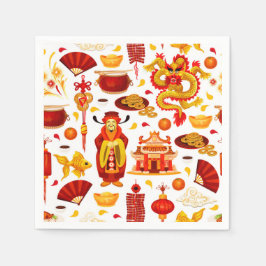 Gelukkig Chinees nieuwjaar Servet