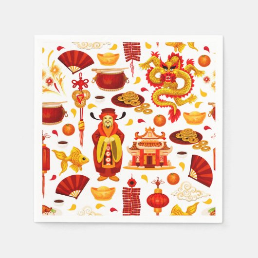Gelukkig Chinees nieuwjaar Servet (Voorkant)