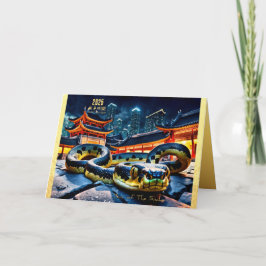 Gelukkig Chinees Nieuwjaar Slang 2025 HGC Feestdagen Kaart