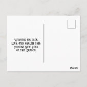 Gelukkig Chinees Nieuwjaar van de Draak Briefkaart (Achterkant)