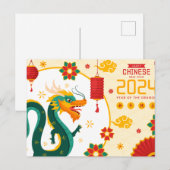 Gelukkig Chinees Nieuwjaar van de Draak Briefkaart (Voorkant / Achterkant)