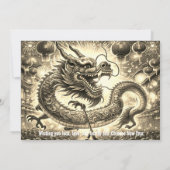 Gelukkig Chinees Nieuwjaar van de Dragon Kaart (Achterkant)
