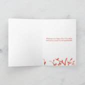 Gelukkig Chinees Nieuwjaar van de Konijn Waterverf Feestdagen Kaart (Binnen)