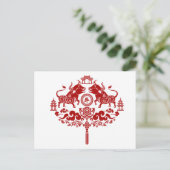 Gelukkig Chinees Nieuwjaar van de os, 2021 Briefkaart (Staand voorkant)