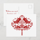 Gelukkig Chinees Nieuwjaar van de os, 2021 Briefkaart (Voorkant / Achterkant)