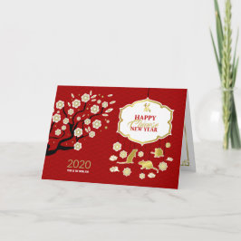 Gelukkig Chinees Nieuwjaar van de Rat 2020 Kaart